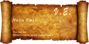 Veis Emil névjegykártya